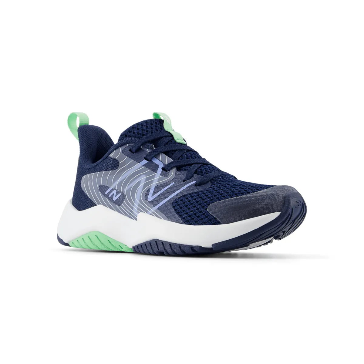 New Balance Kid's (Preschool) Rave Run v2 PKRAVAB2 Navy/Electric Sky/Sweetgrass New Balance Shoes