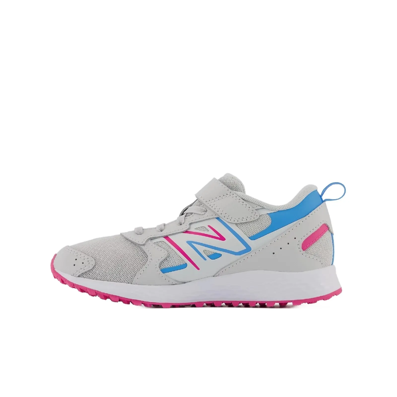 New Balance Shoes Kid's Fresh Foam 650v1 Bungee Lace w/ Top Strap Summer Fog/Hi-Pink (10.5C-3Y)