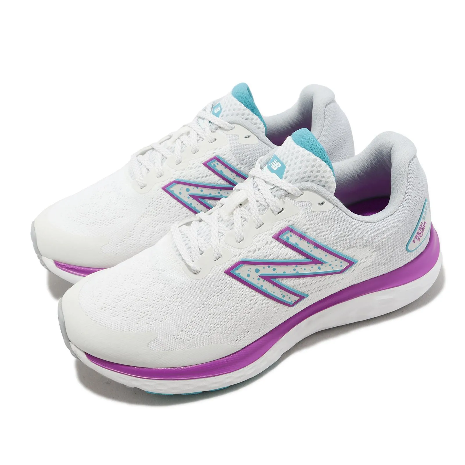 New Balance Shoes Women's 680v7 White/Fuchsia