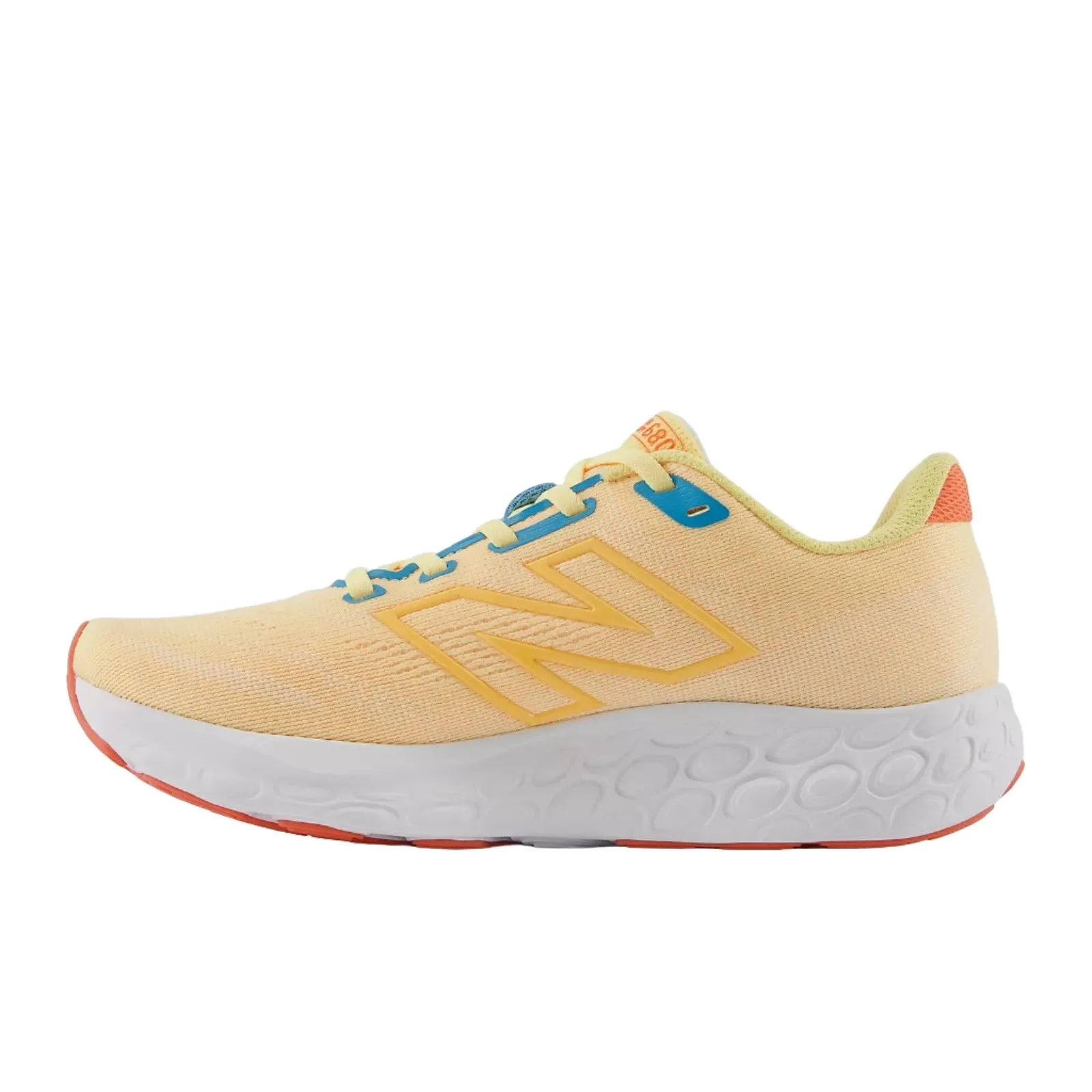 New Balance Shoes Women's 680v8 White Peach/Coastal Blue