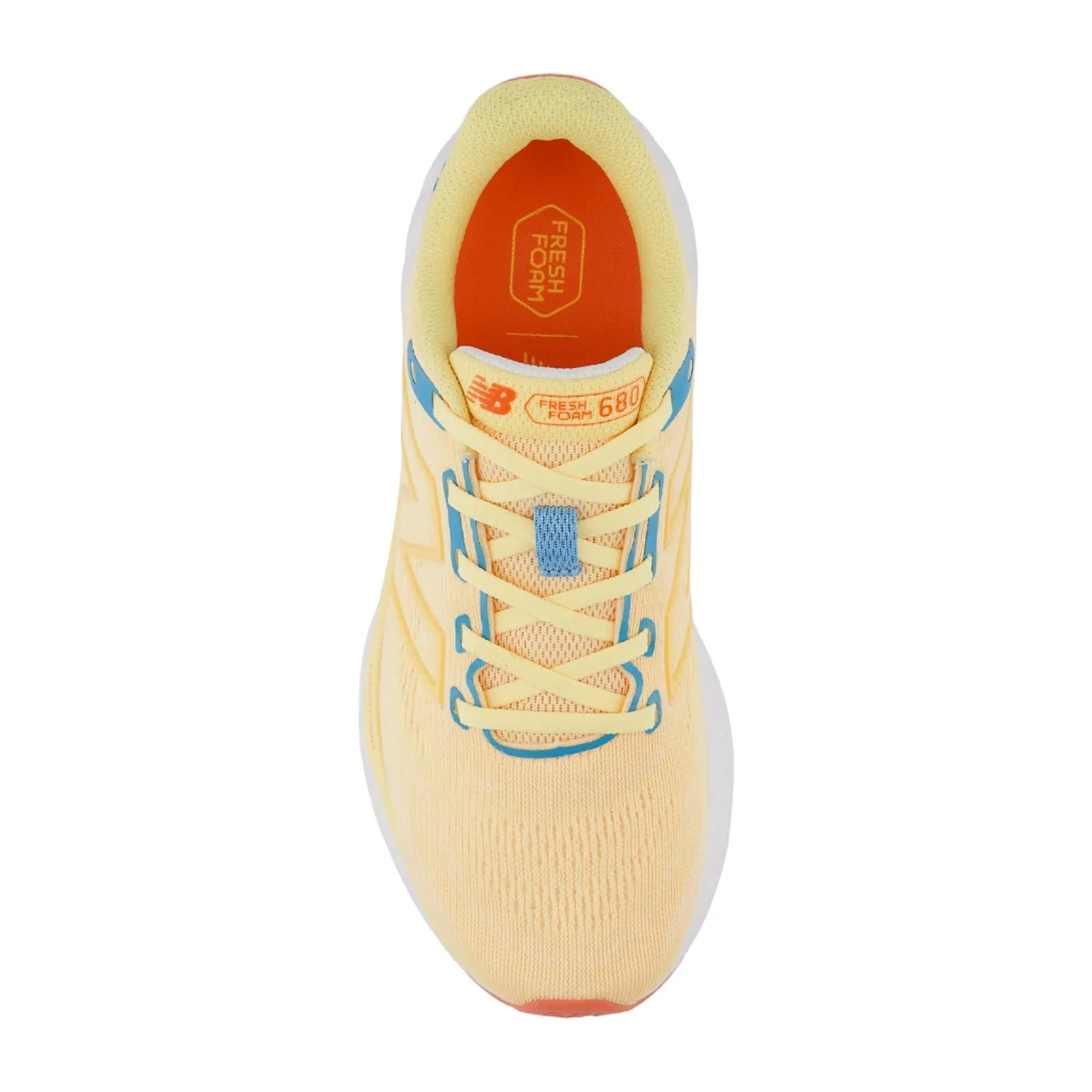 New Balance Shoes Women's 680v8 White Peach/Coastal Blue
