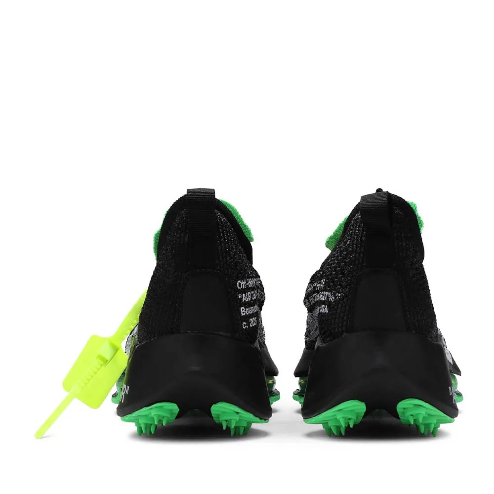 NIKE AIR ZOOM X OFF WHITE TEMPO NEXT FLYKNIT BLACK SCREAM GREEN -