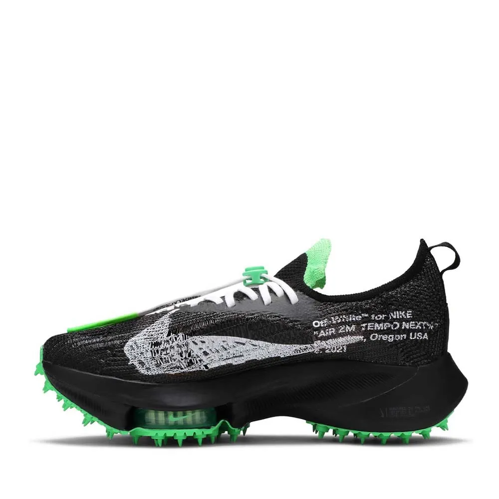 NIKE AIR ZOOM X OFF WHITE TEMPO NEXT FLYKNIT BLACK SCREAM GREEN -