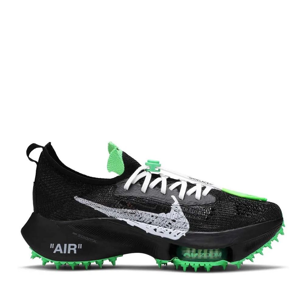 NIKE AIR ZOOM X OFF WHITE TEMPO NEXT FLYKNIT BLACK SCREAM GREEN -