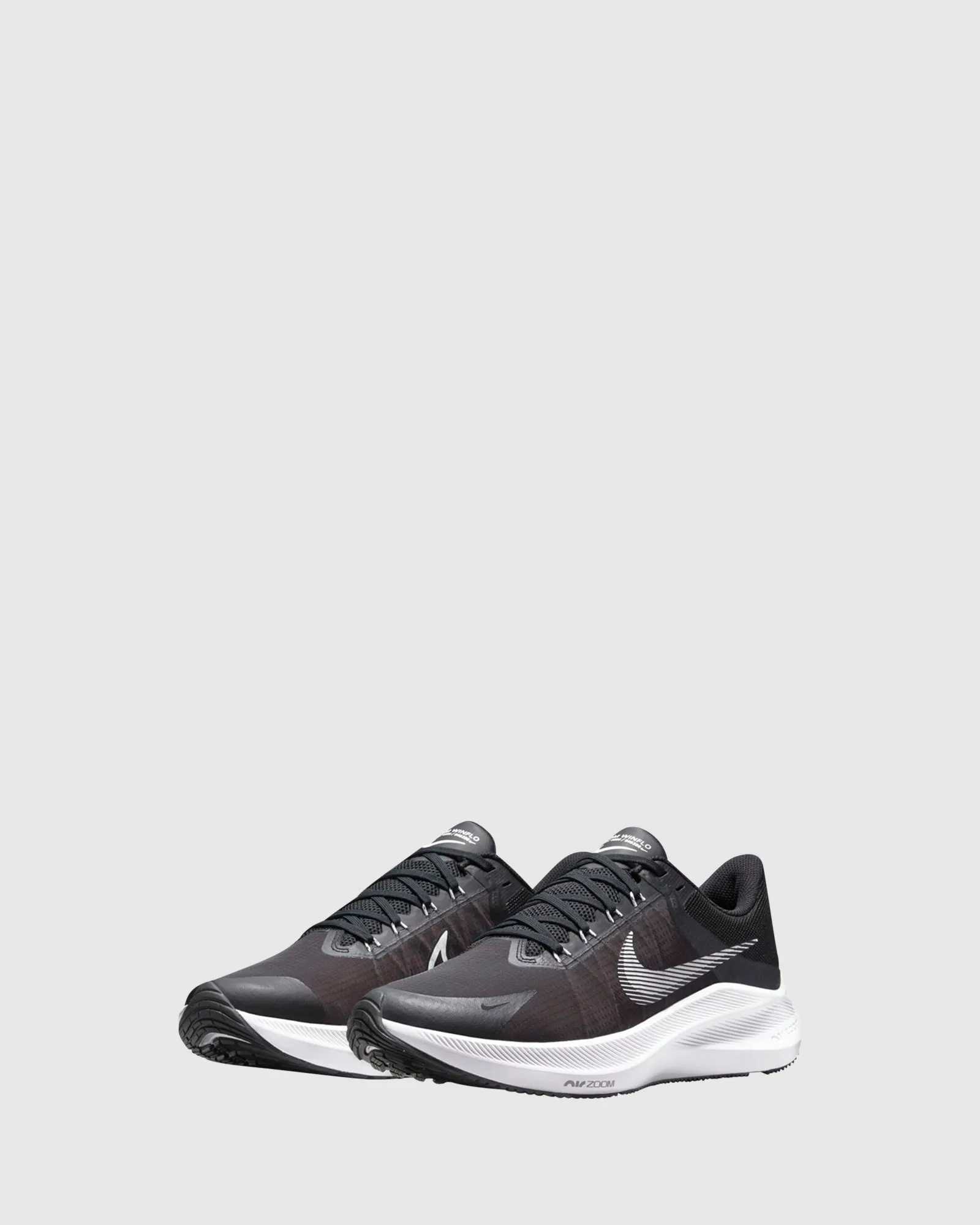 Nike Kids' Shoes Zoom Winflo 8 Adult Black/White/Dk Smoke Grey