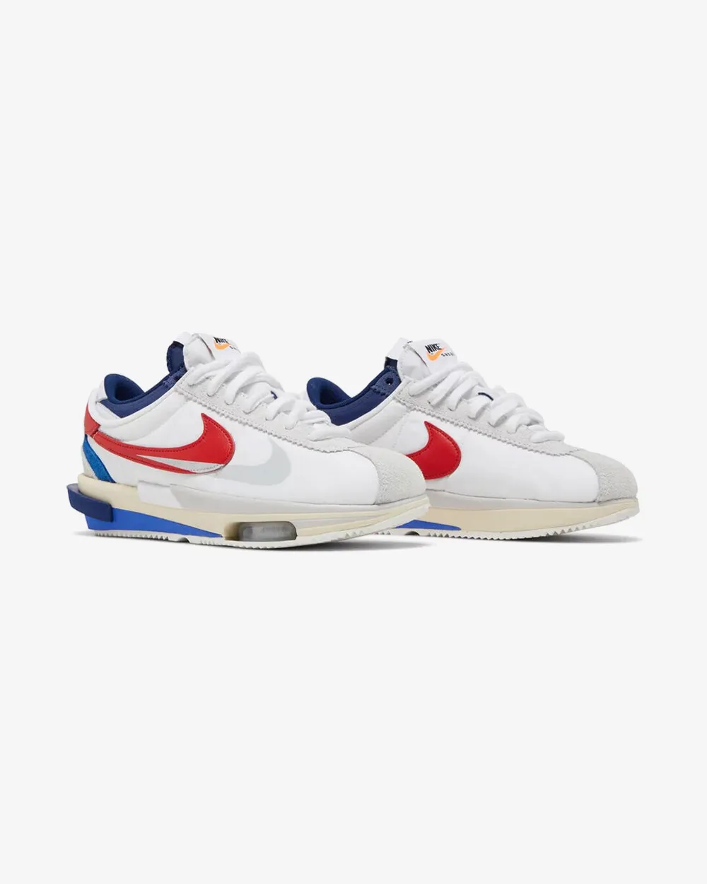 NIKE X SACAI ZOOM CORTEZ SP WHITE UNIVERSITY RED