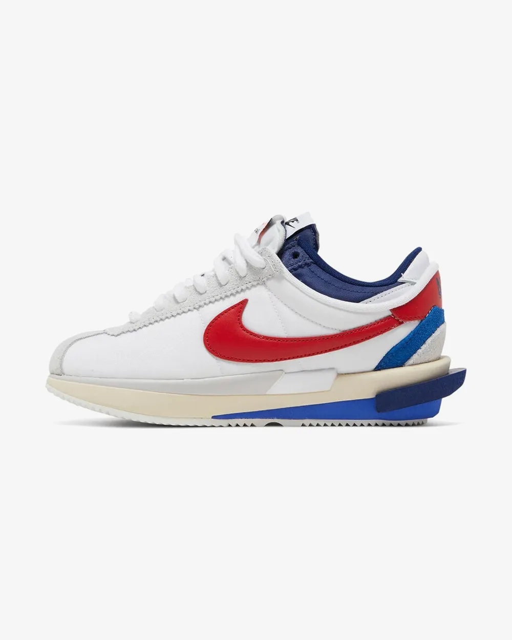 NIKE X SACAI ZOOM CORTEZ SP WHITE UNIVERSITY RED