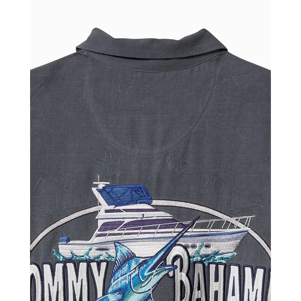 Tommy Bahama A-Fish-Iando Camp Shirt - Dark Sterling Mens Tommy Bahama