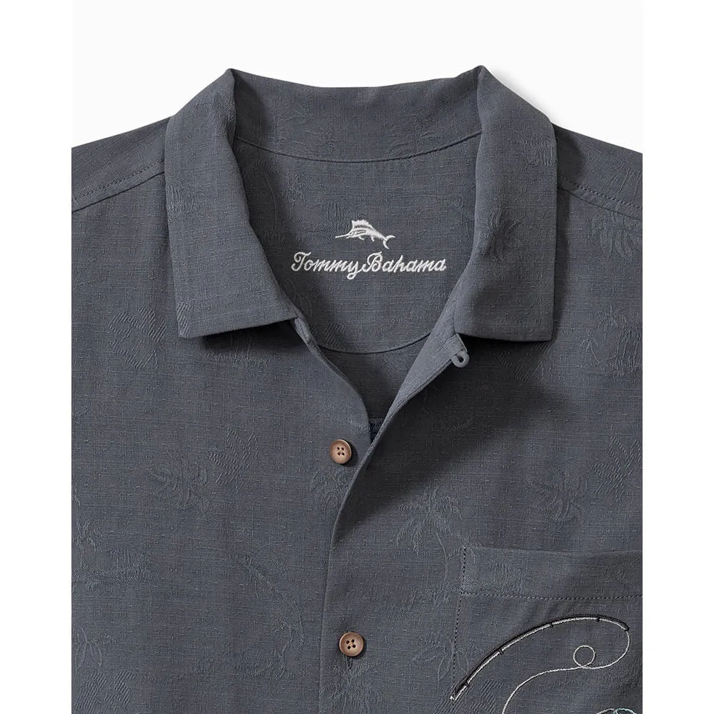 Tommy Bahama A-Fish-Iando Camp Shirt - Dark Sterling Mens Tommy Bahama