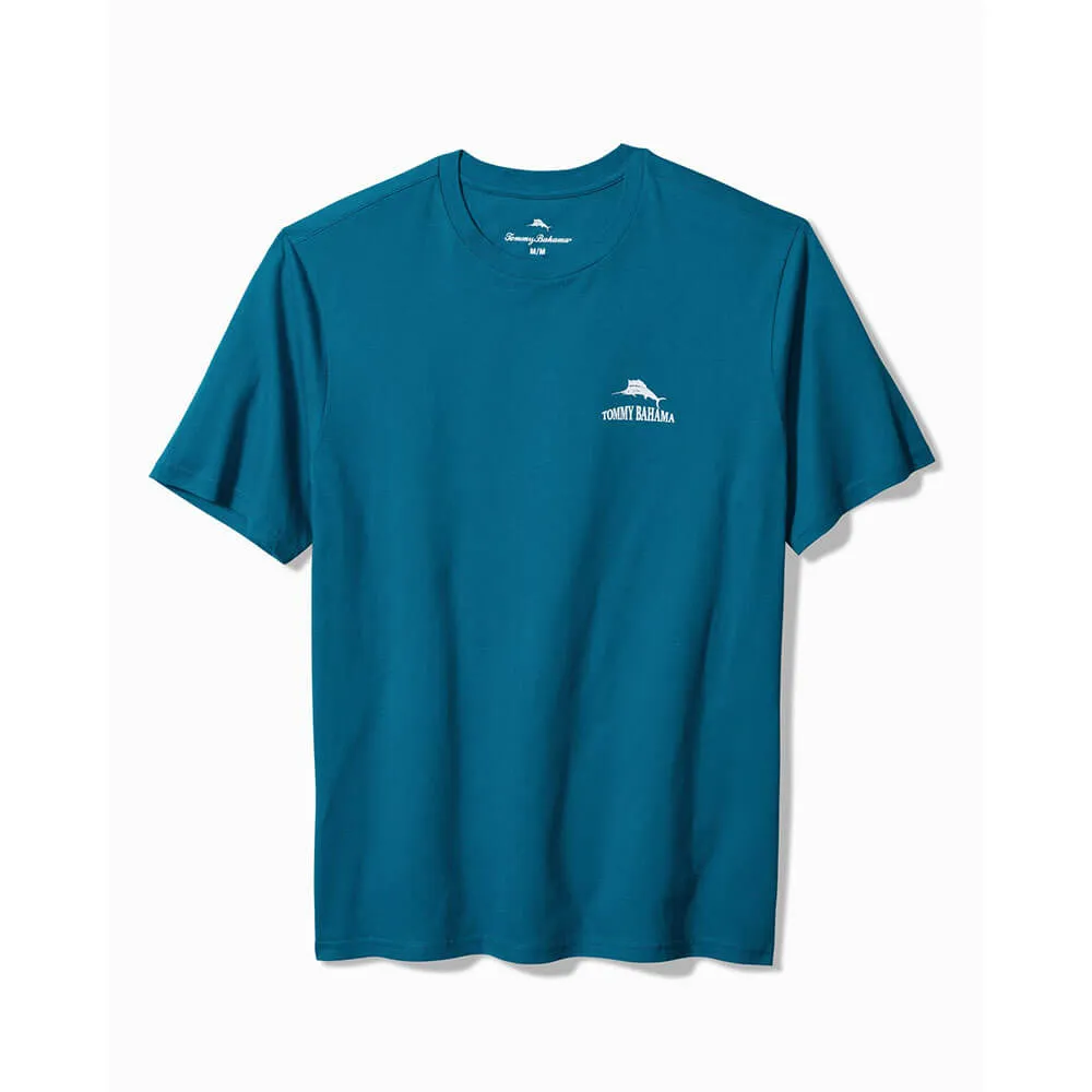 Tommy Bahama Always Look At The Big Pitcher T-Shirt - Blue Allure Mens Tommy Bahama