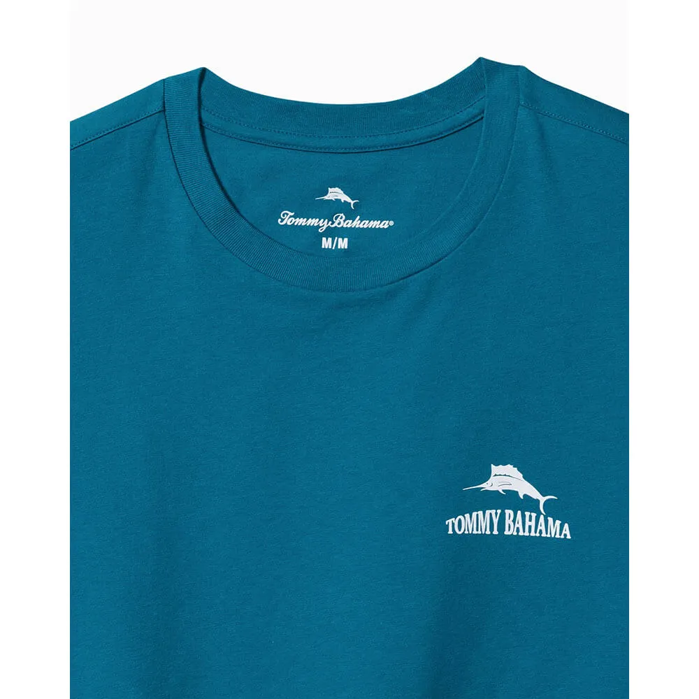 Tommy Bahama Always Look At The Big Pitcher T-Shirt - Blue Allure Mens Tommy Bahama