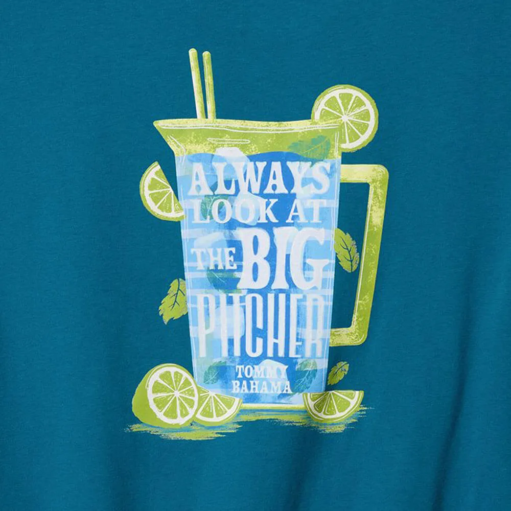 Tommy Bahama Always Look At The Big Pitcher T-Shirt - Blue Allure Mens Tommy Bahama