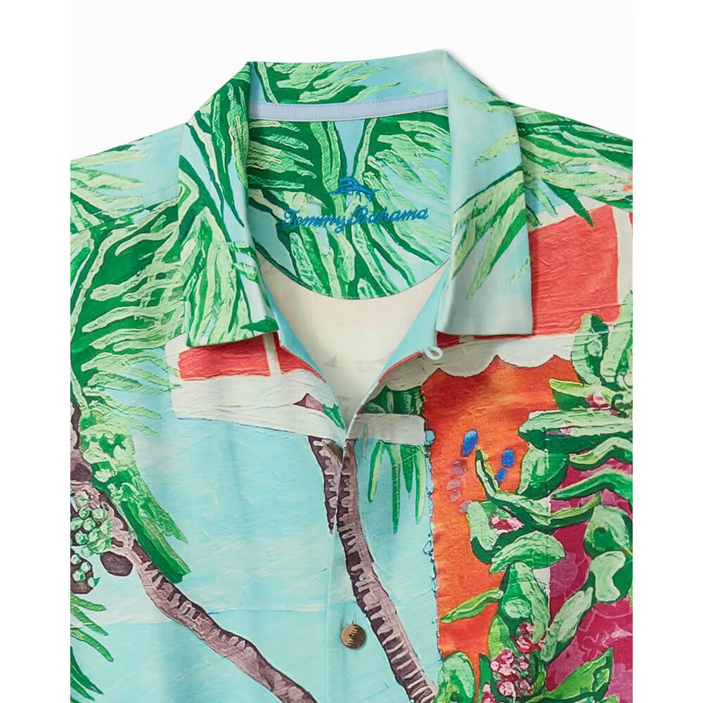 Tommy Bahama Artist Series Coastal Comforts Camp Shirt - Summer Aqua Mens Tommy Bahama