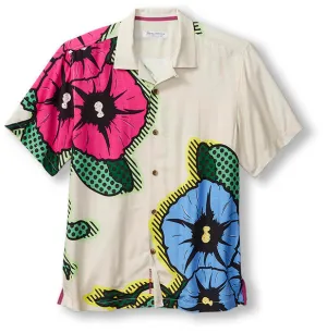 Tommy Bahama Artist Series Veracruz Cay Cyber Bloosom Camp Shirt - Marble Cream Mens Tommy Bahama