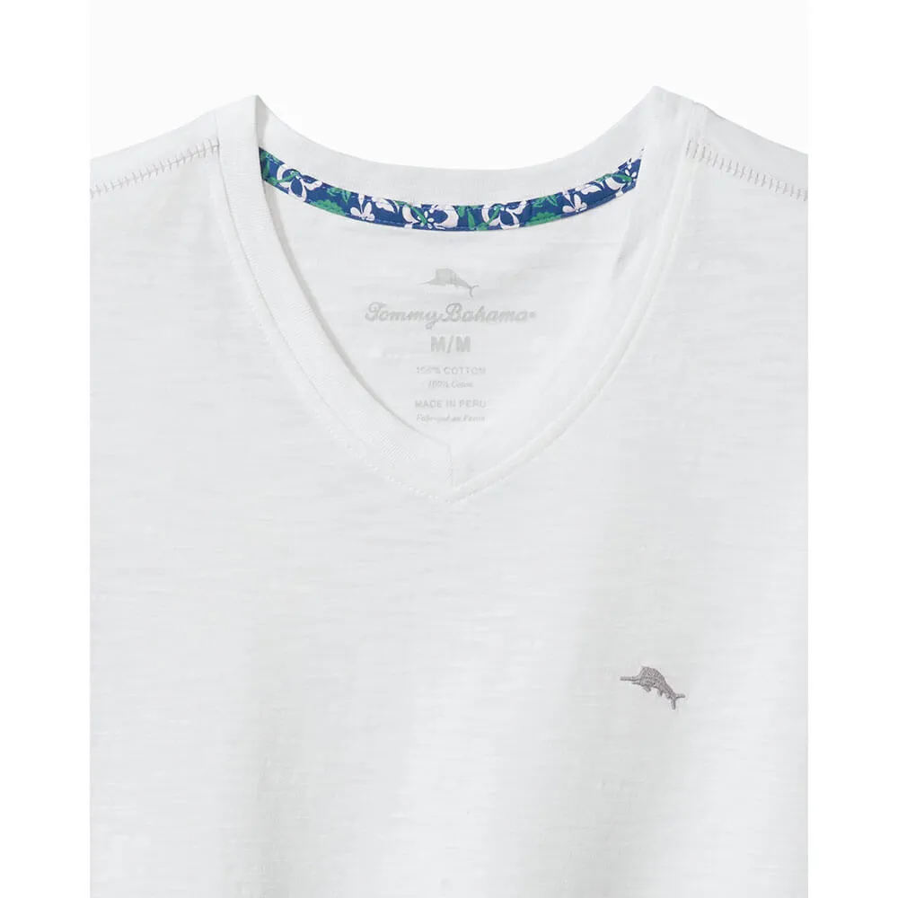 Tommy Bahama Bali Beach Vee T-Shirt - White Mens Tommy Bahama