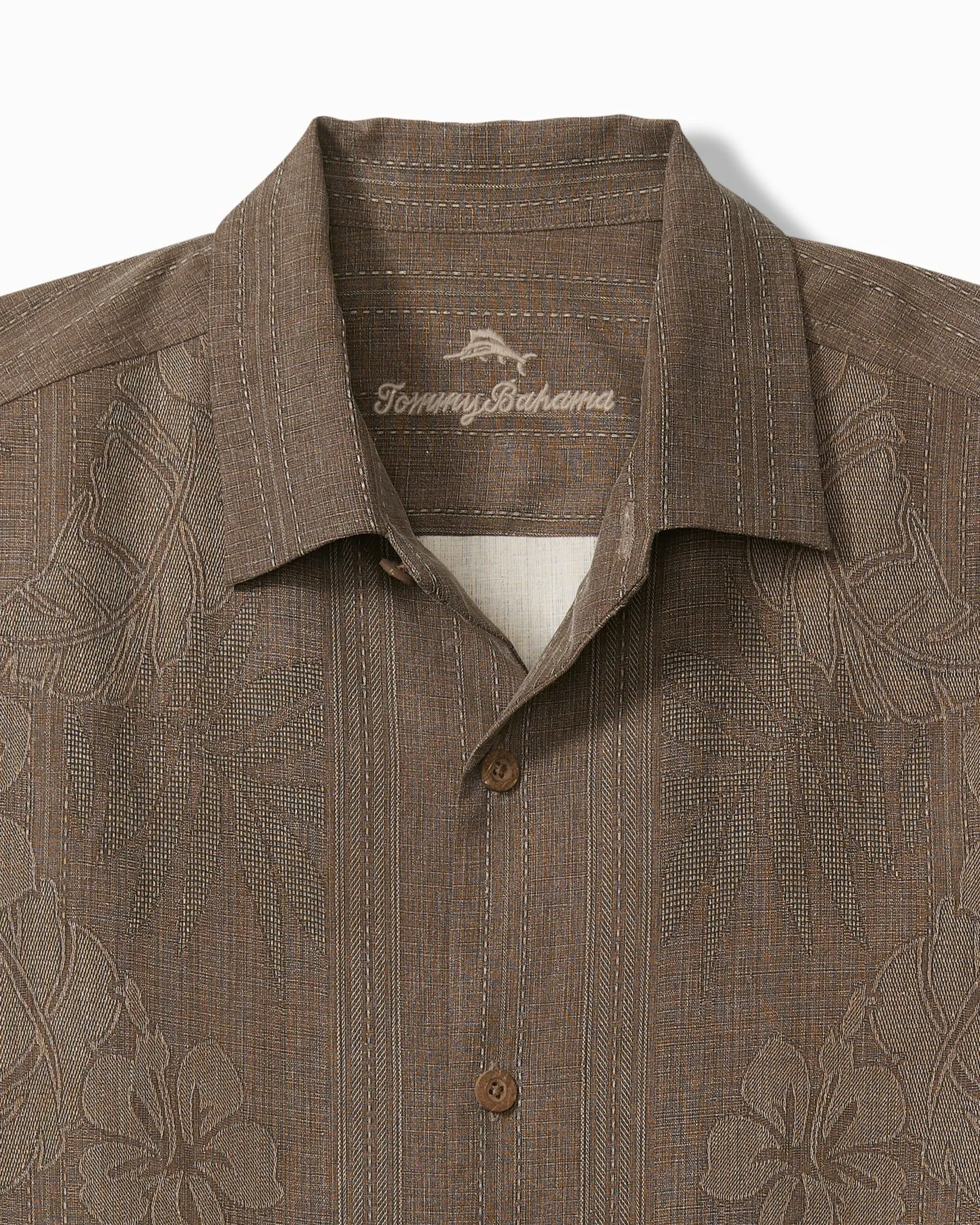 Tommy Bahama Bali Border Camp Shirt - Auberage Mens Tommy Bahama
