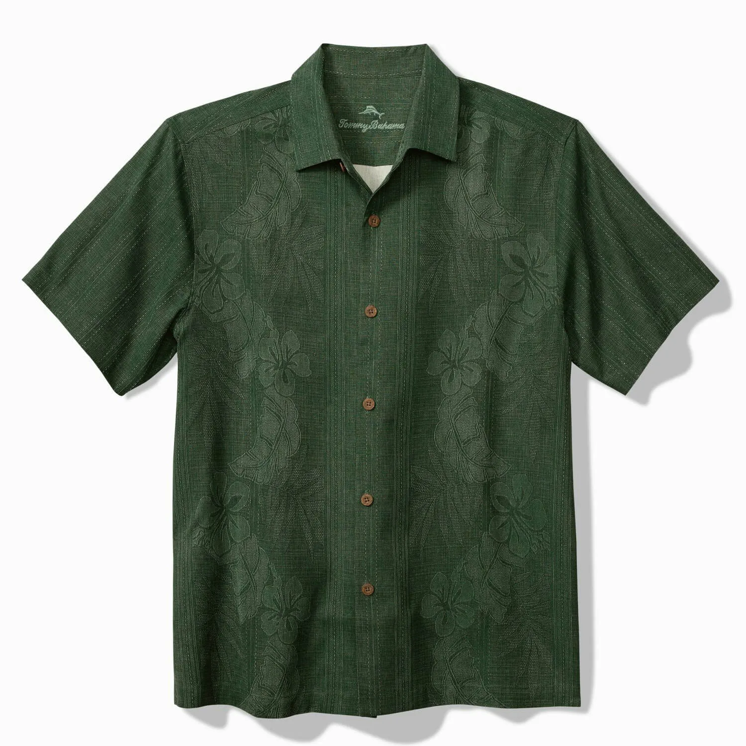 Tommy Bahama Bali Border Camp Shirt - Emerald Mens Tommy Bahama