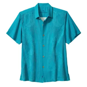 Tommy Bahama Bali Border Camp Shirt - Hazy Teal Mens Tommy Bahama