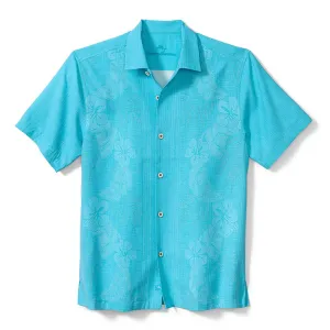 Tommy Bahama Bali Border Camp Shirt - River Blue Mens Tommy Bahama
