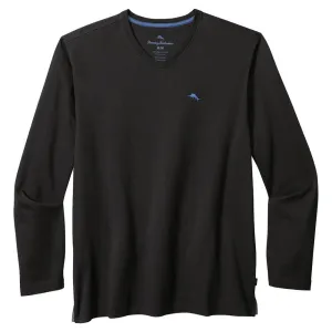 Tommy Bahama Bali Skyline V-Neck Long Sleeve T-Shirt - Black Mens Tommy Bahama
