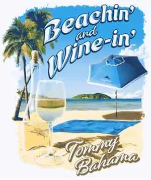 Tommy Bahama Beachin And Wine In T-Shirt - White Mens Tommy Bahama