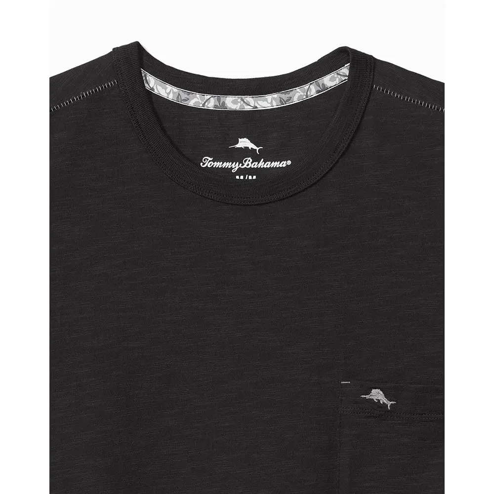 Tommy Bahama Big & Tall Bali Beach Crew T-Shirt - Black Mens Tommy Bahama