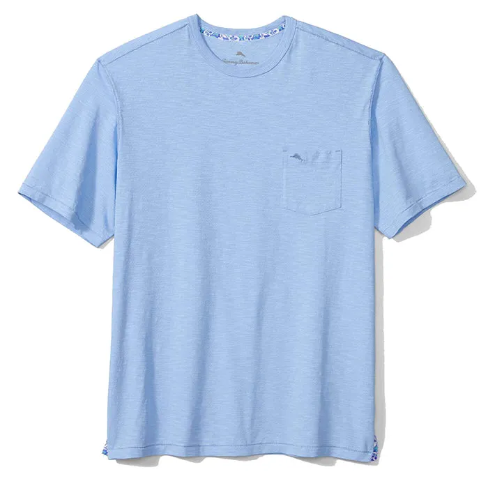 Tommy Bahama Big & Tall Bali Beach Crew T-Shirt - Chambray Blue Tommy Bahama Clothing