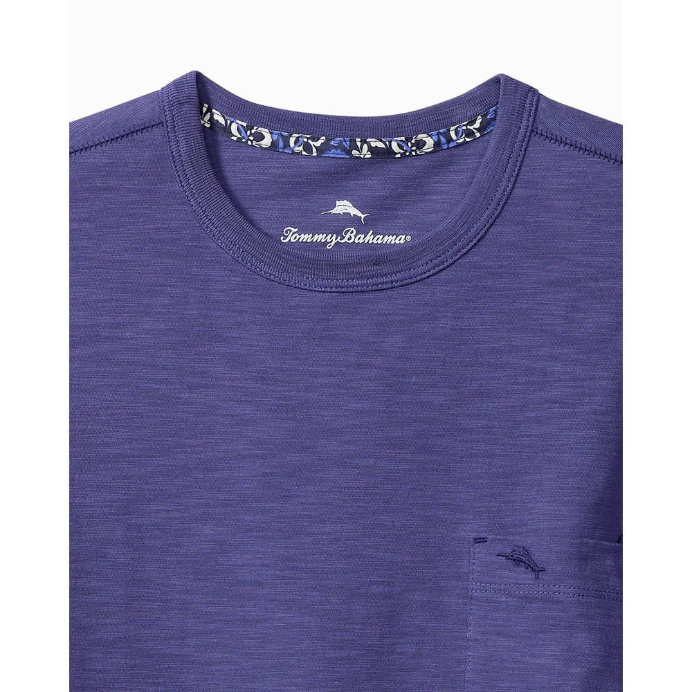 Tommy Bahama Big & Tall Bali Beach Crew T-Shirt - Pandora Purple Tommy Bahama Clothing