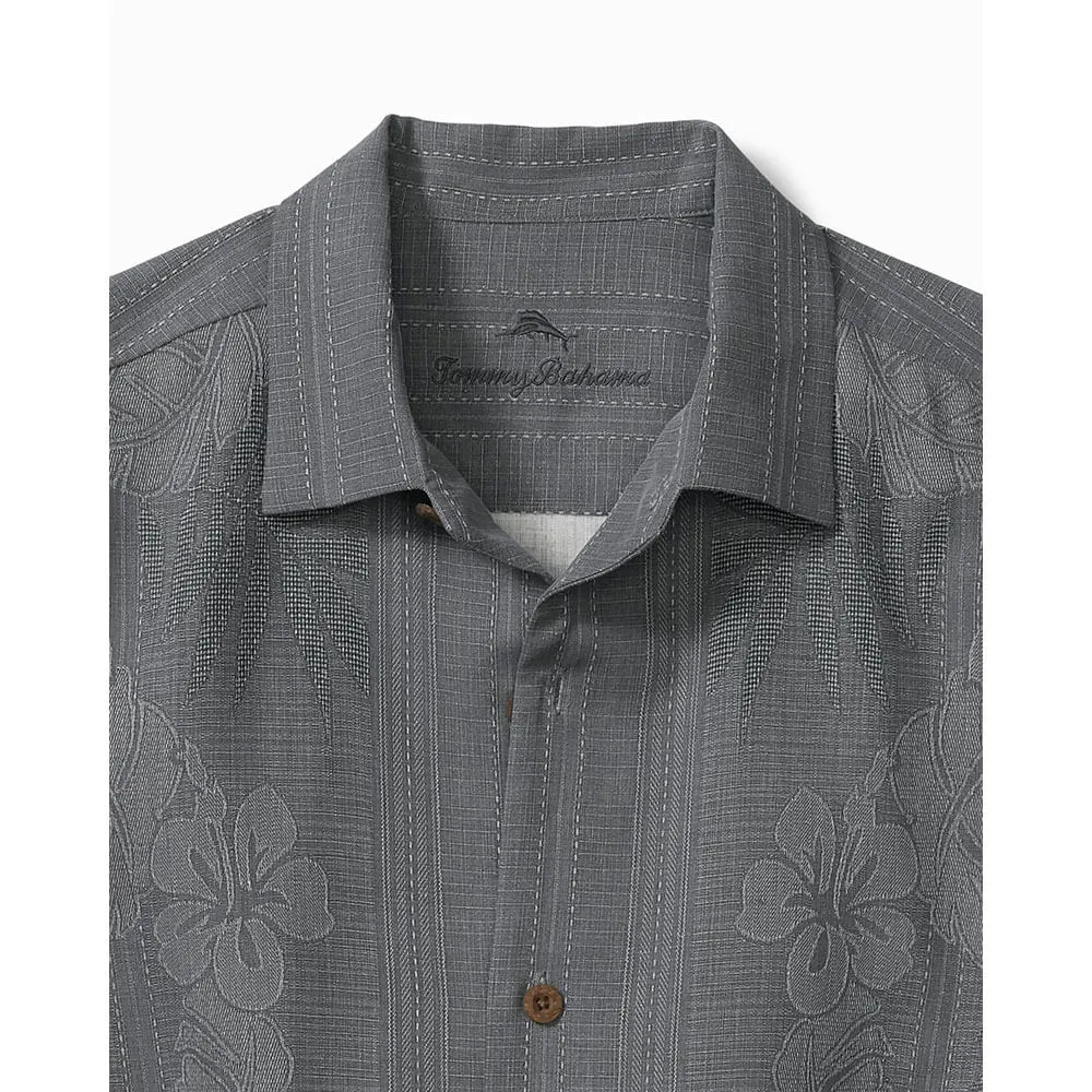 Tommy Bahama Big & Tall Bali Border Camp Shirt - Shadow Mens Tommy Bahama