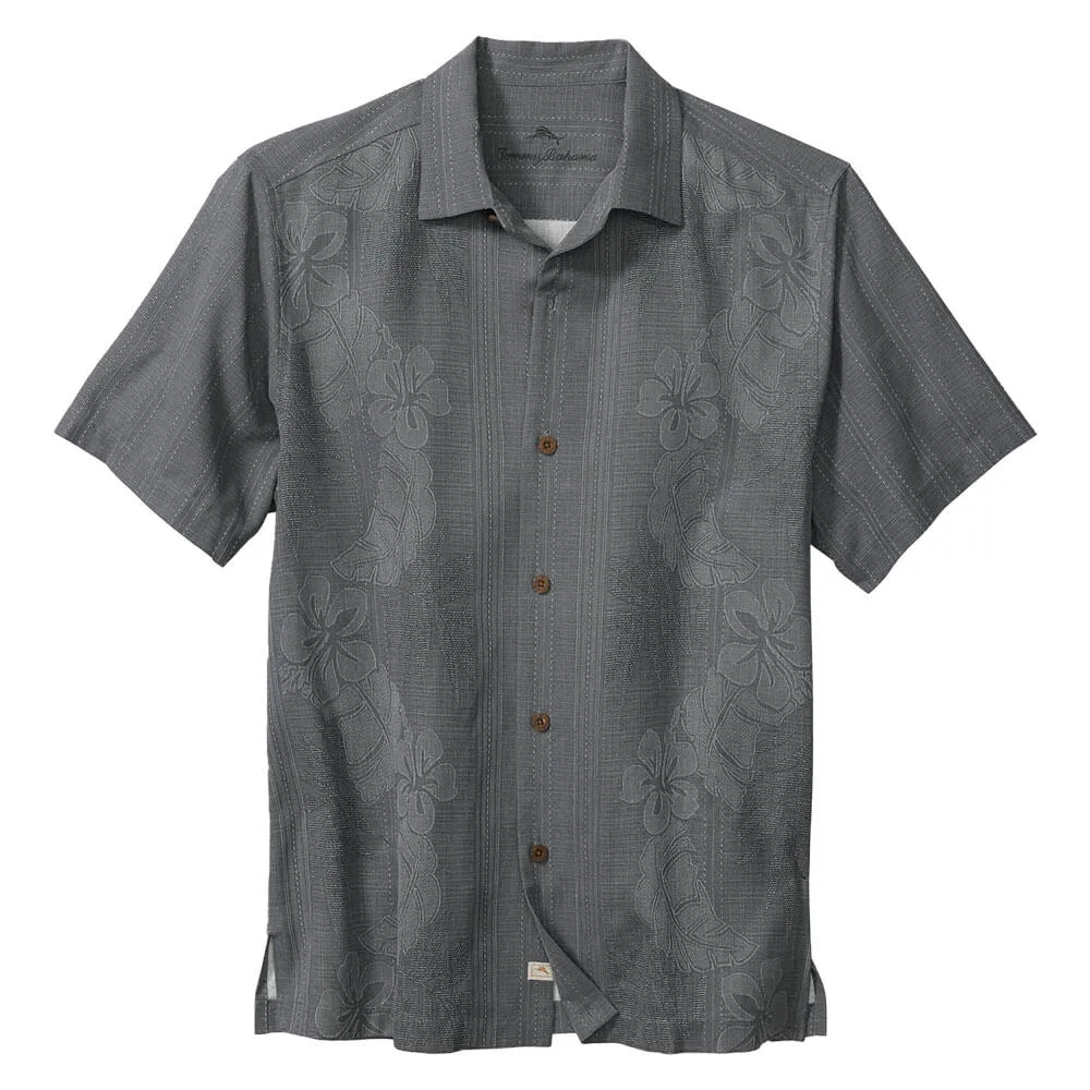 Tommy Bahama Big & Tall Bali Border Camp Shirt - Shadow Mens Tommy Bahama