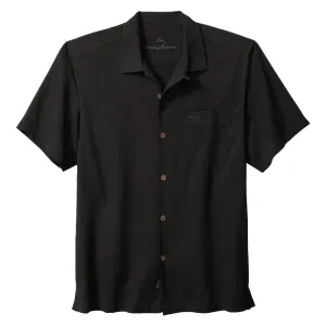 Tommy Bahama Big & Tall Coastal Breeze Check Camp Shirt - Black Mens Tommy Bahama