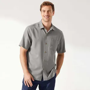 Tommy Bahama Big & Tall Coastal Breeze Check Camp Shirt - Shadow Tommy Bahama Clothing