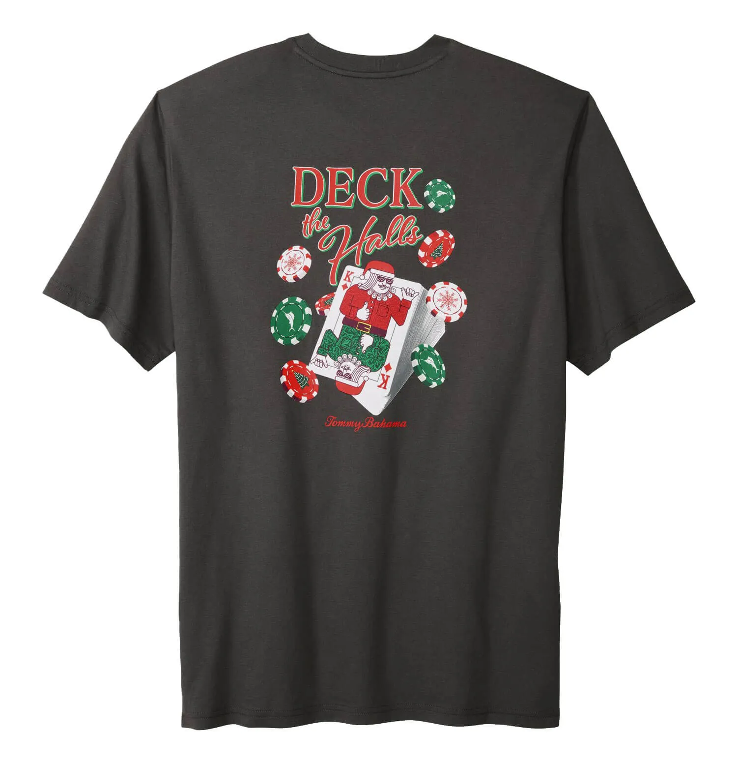 Tommy Bahama Big & Tall Deck The Halls T-Shirt - Coal Mens Tommy Bahama