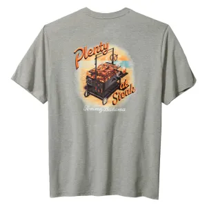 Tommy Bahama Big & Tall Plenty At Steak T-Shirt - Grey Heather Mens Tommy Bahama