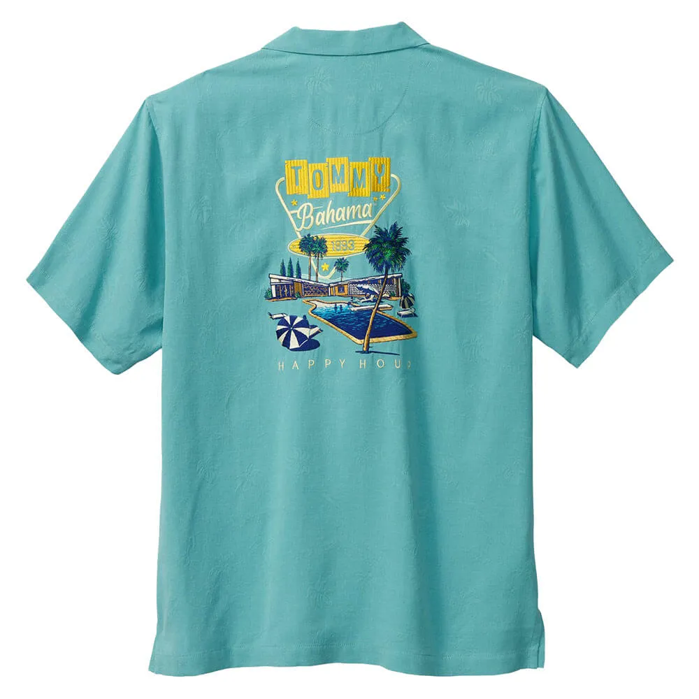 Tommy Bahama Big & Tall Retro Lounge Camp Shirt - Como Blue Tommy Bahama Clothing