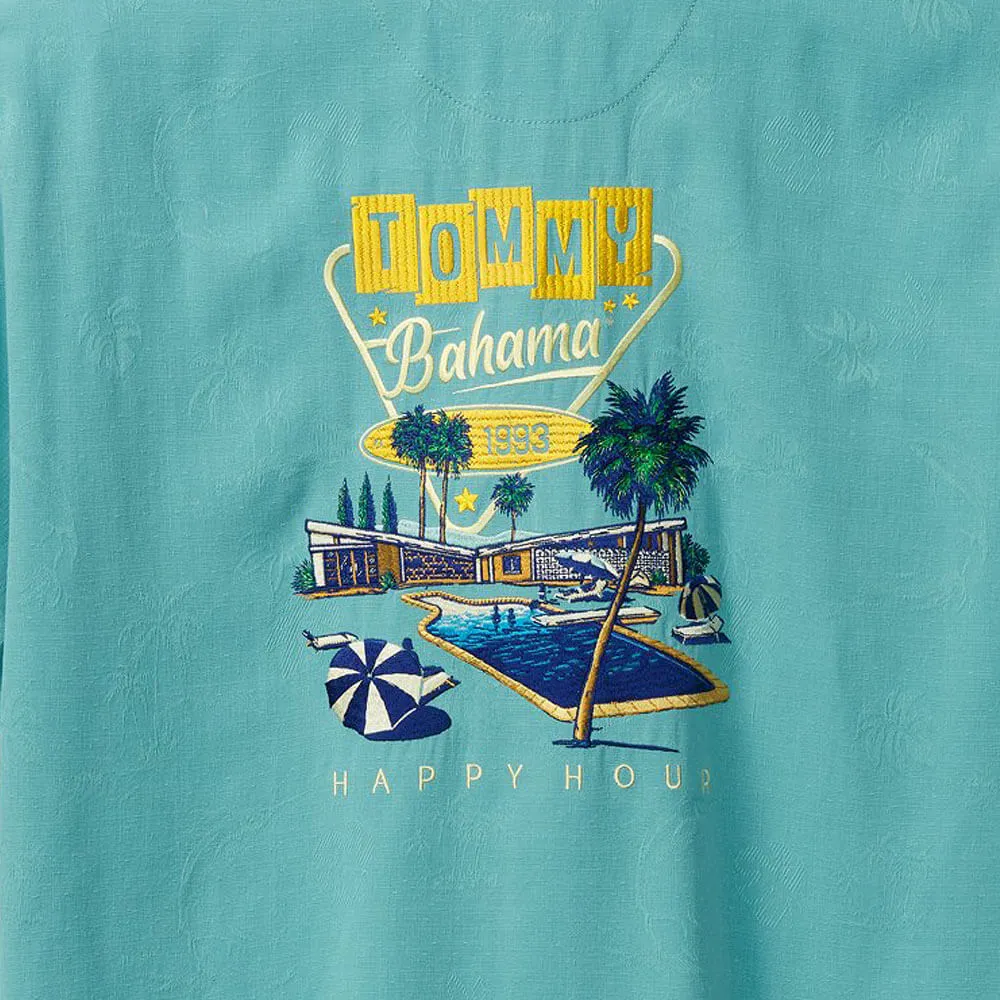 Tommy Bahama Big & Tall Retro Lounge Camp Shirt - Como Blue Tommy Bahama Clothing