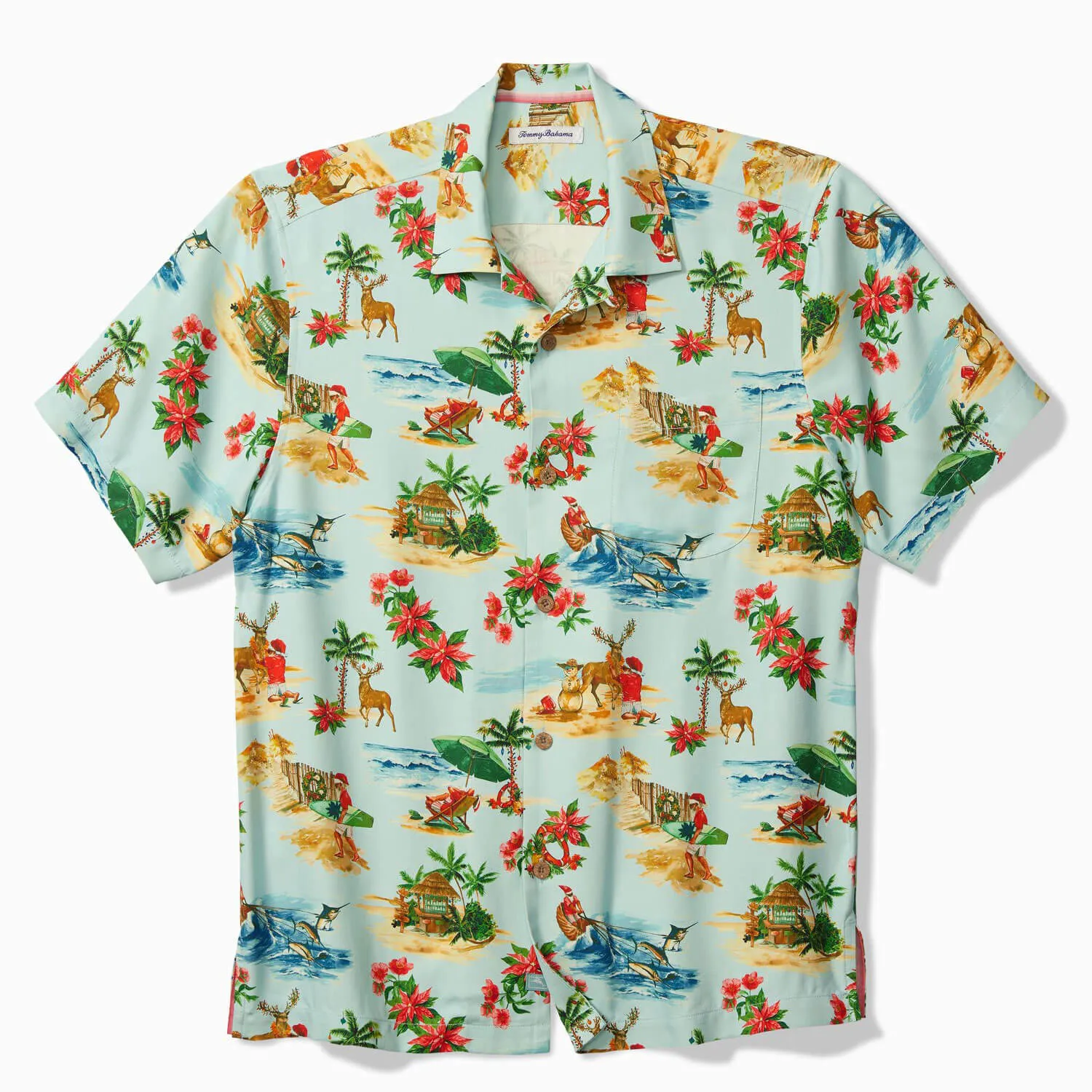 Tommy Bahama Big & Tall Santa Shores Camp Shirt - Light Sky Tommy Bahama Clothing