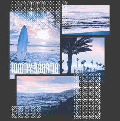 Tommy Bahama Board In Paradise T-Shirt - Coal Mens Tommy Bahama