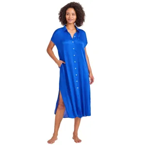 Tommy Bahama Calypso Wave Button Front Duster Cover Up - Beach Glass Blue Tommy Bahama Clothing