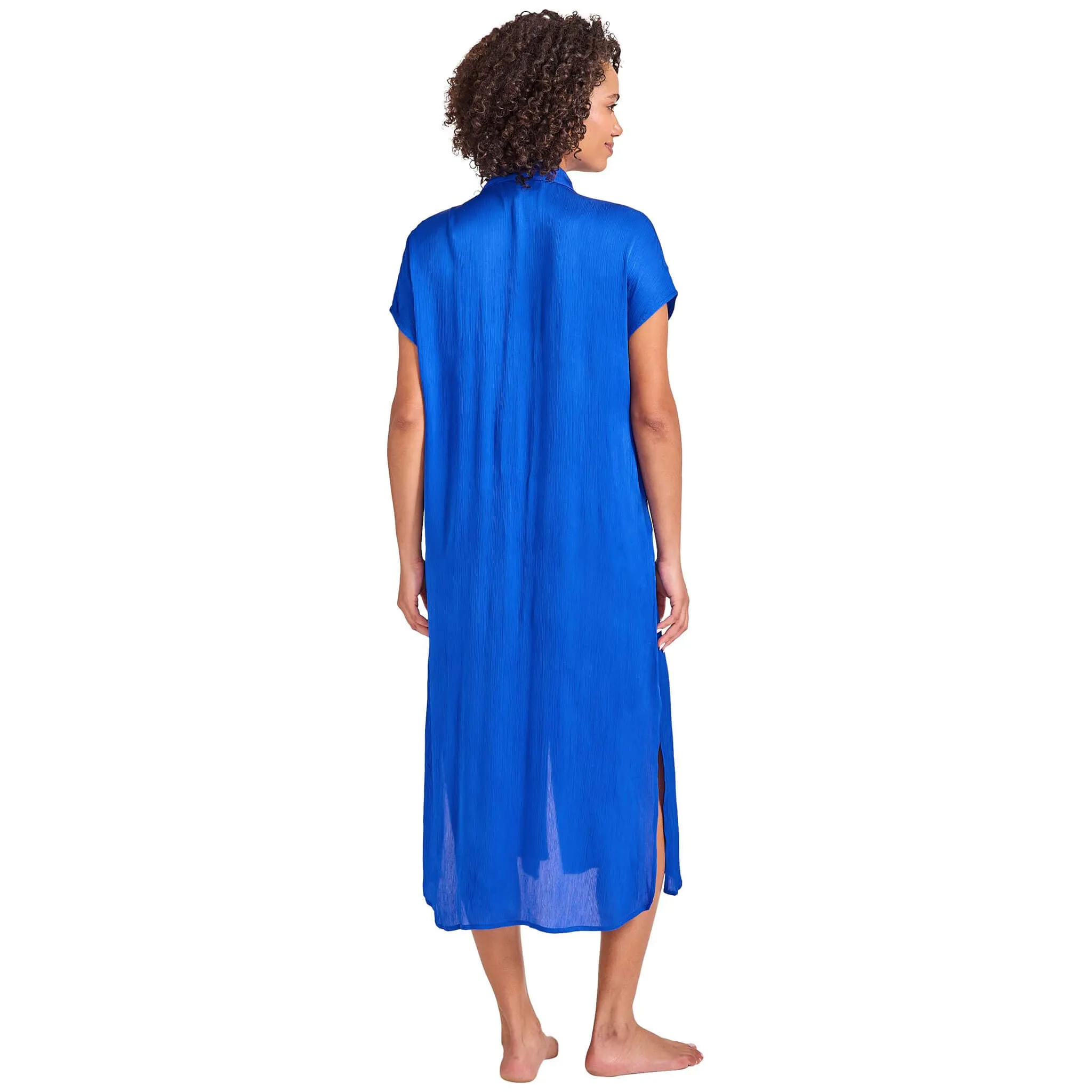 Tommy Bahama Calypso Wave Button Front Duster Cover Up - Beach Glass Blue Tommy Bahama Clothing