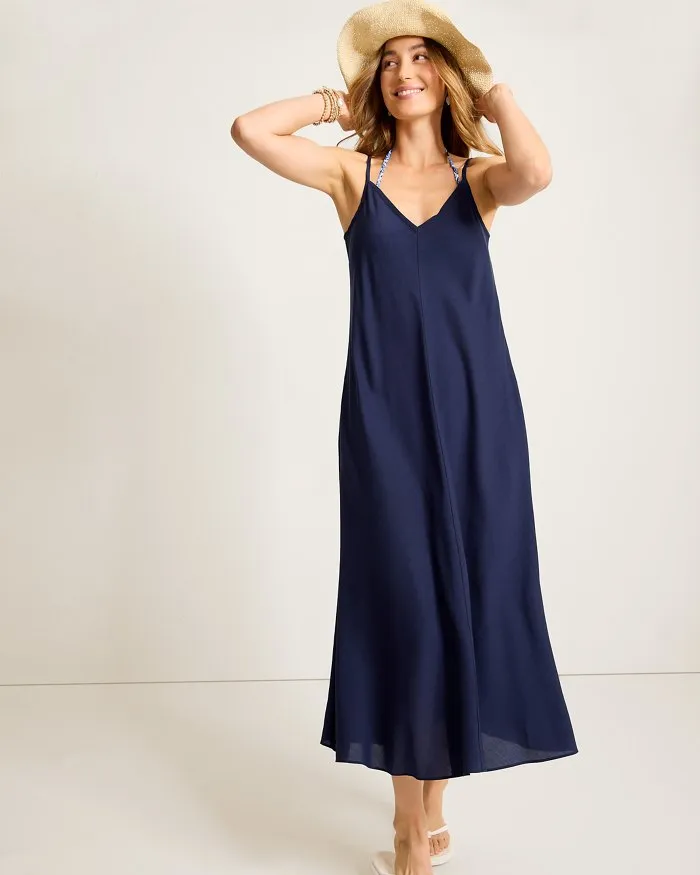 Tommy Bahama Capri Coast Bias Dress Cover Up - Mare Navy Tommy Bahama Clothing