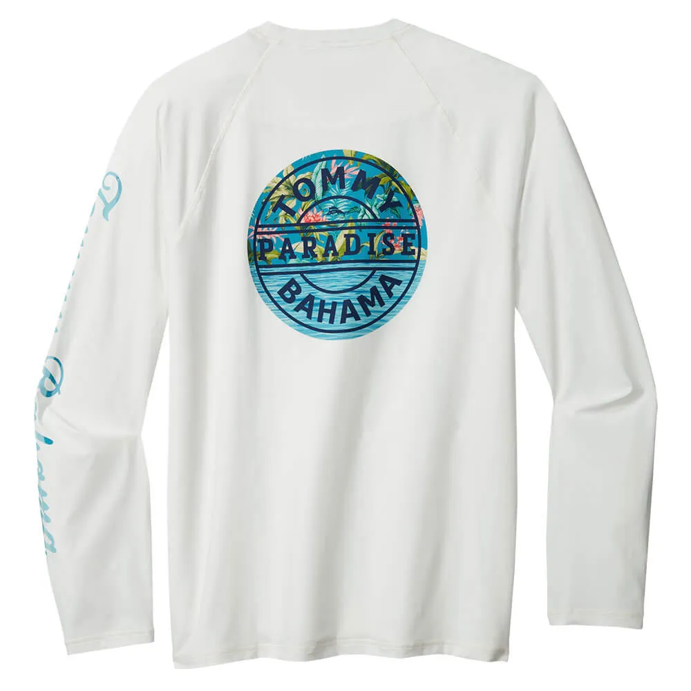 Tommy Bahama Chill Time Lush Hour Crew Long Sleeve T-Shirt - White Tommy Bahama Clothing