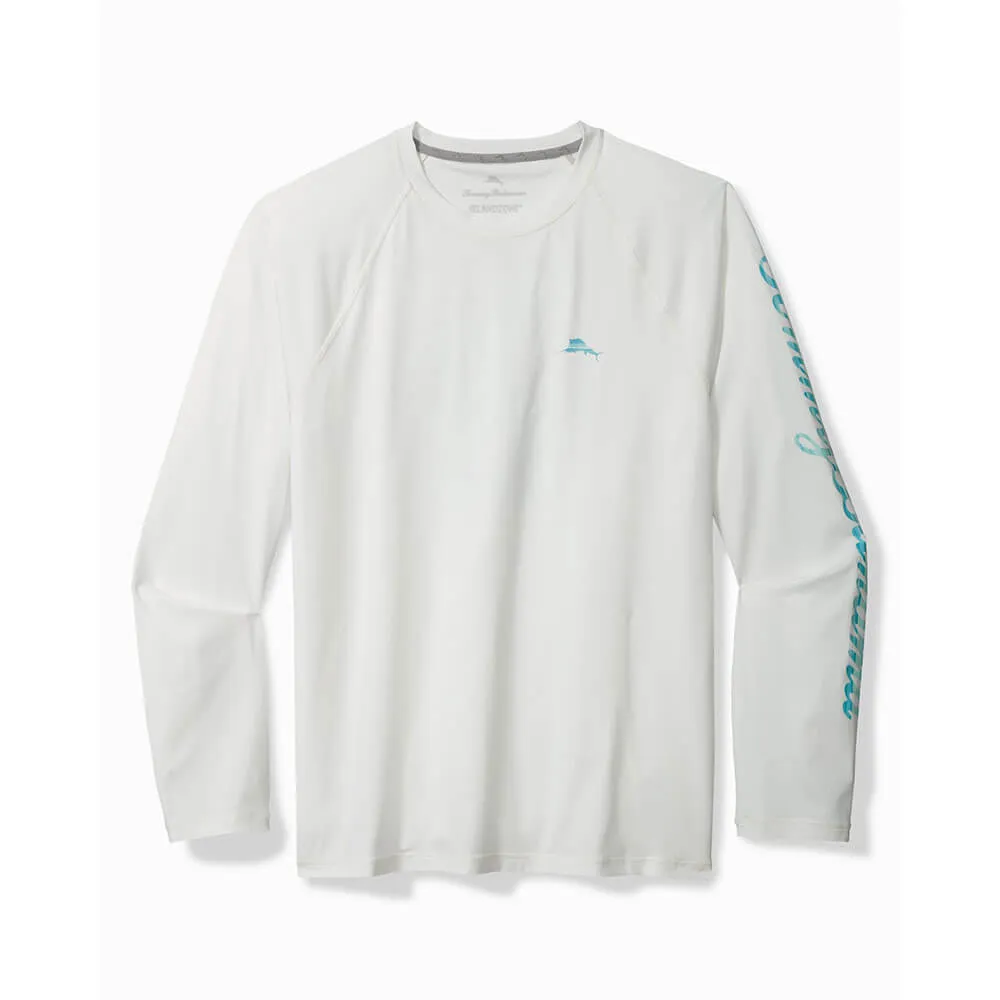 Tommy Bahama Chill Time Lush Hour Crew Long Sleeve T-Shirt - White Tommy Bahama Clothing