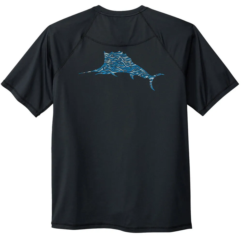 Tommy Bahama Chill Time Surf Crew T-Shirt - Jet Black Tommy Bahama Clothing
