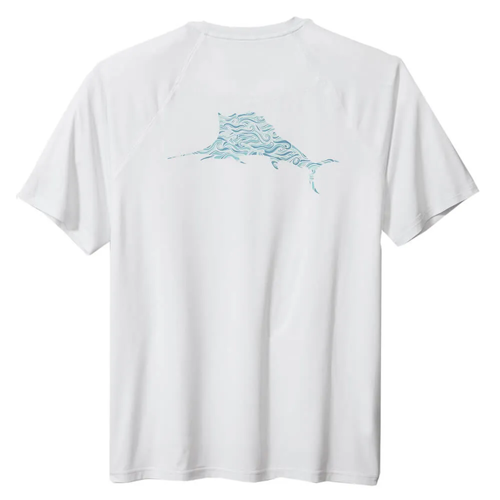 Tommy Bahama Chill Time Surf Crew T-Shirt - White Mens Tommy Bahama