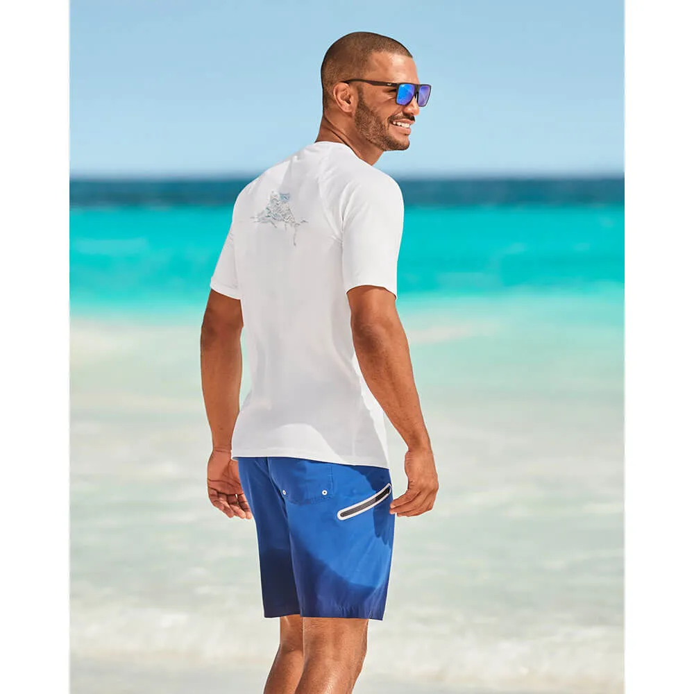 Tommy Bahama Chill Time Surf Crew T-Shirt - White Mens Tommy Bahama