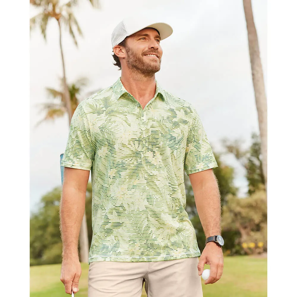 Tommy Bahama Coasta Wave Lush Lines Polo Shirt - Beach Grass Mens Tommy Bahama