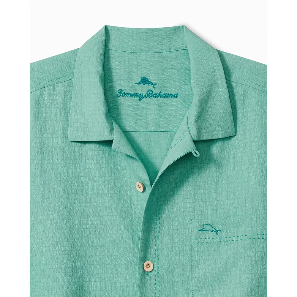 Tommy Bahama Coastal Breeze Check Camp Shirt - Blue Freeze Mens Tommy Bahama