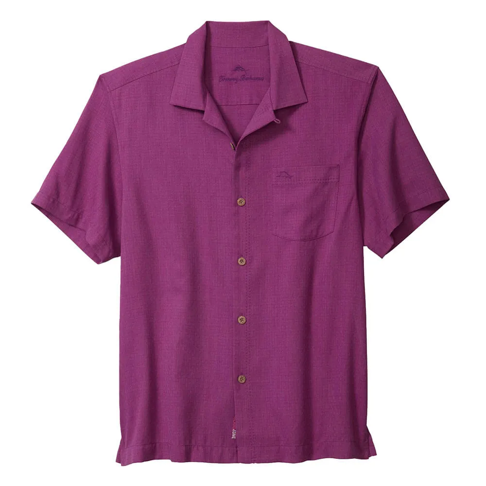 Tommy Bahama Coastal Breeze Check Camp Shirt - Deep Hollyhock Tommy Bahama Clothing