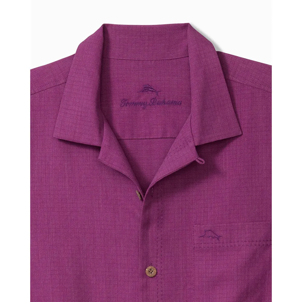 Tommy Bahama Coastal Breeze Check Camp Shirt - Deep Hollyhock Tommy Bahama Clothing